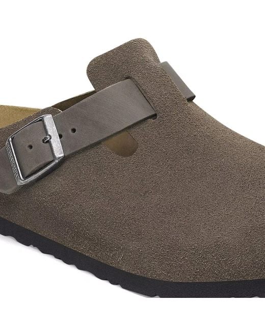 Birkenstock Brown Boston Bs Mules Concrete for men
