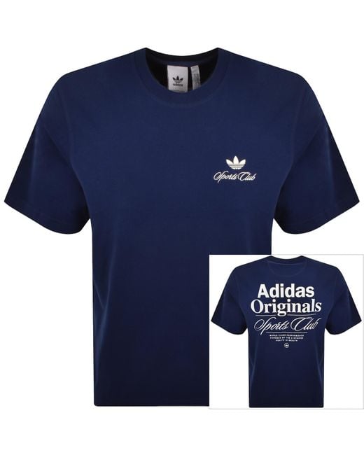 Adidas Originals Blue Sportclub Gfx T Shirt for men