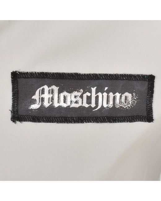 Moschino Gray Logo Short Sleeve Shirt for men