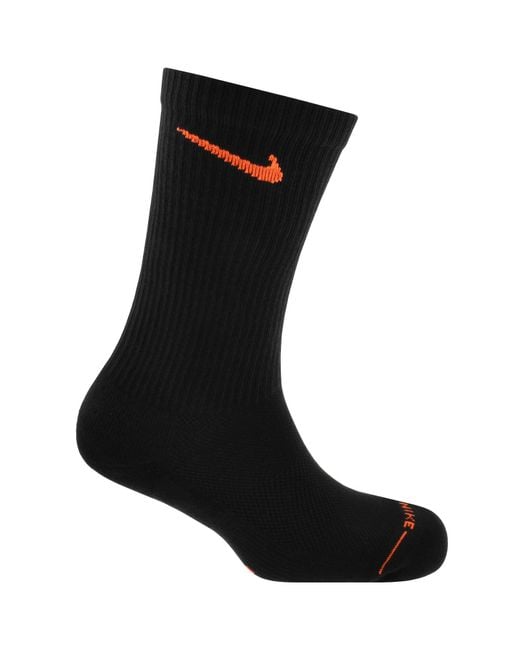 Nike Black 6 Pack Crew Socks for men