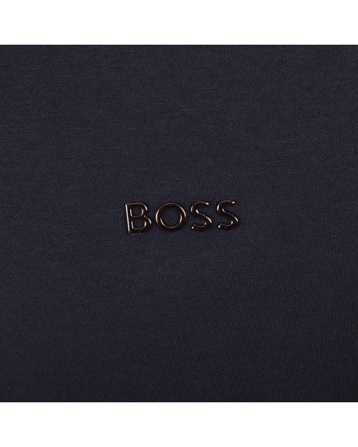 BOSS BUSINESS Blue Boss Sense Quarter Zip Sweatshirt for men
