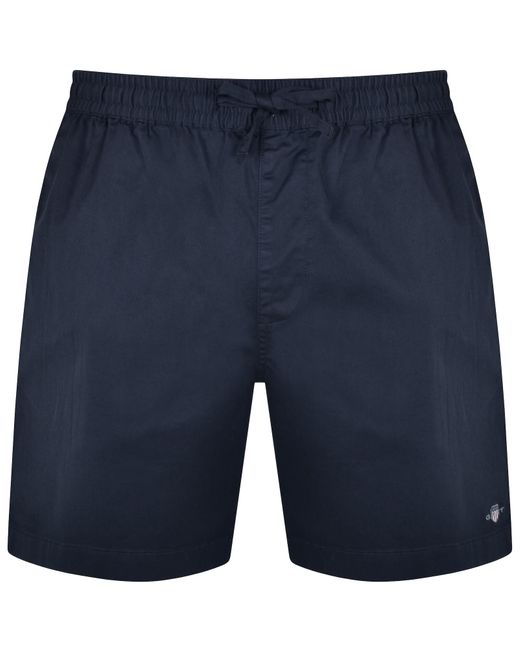 Gant Blue Drawstring Logo Shorts for men