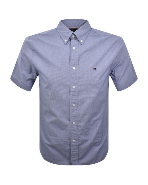Tommy Hilfiger Blue Flex Poplin Regular Fit Shirt for men