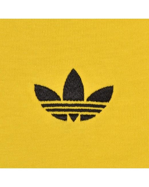 Adidas Originals Yellow 3 Stripes T Shirt for men