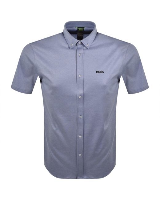 Boss Blue Boss St Motion Short Sleeve Shirt for men
