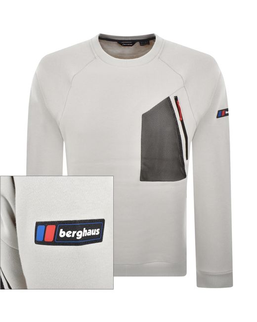 Berghaus Gray U Storm 25 Sweatshirt Stone for men