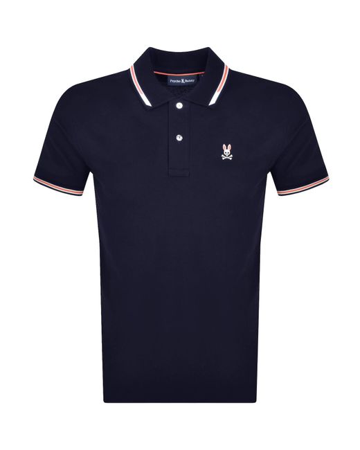Psycho Bunny Blue Stirling Pique Polo T Shirt for men