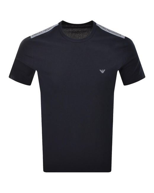 Armani Blue Emporio Core Logo Band T Shirt for men