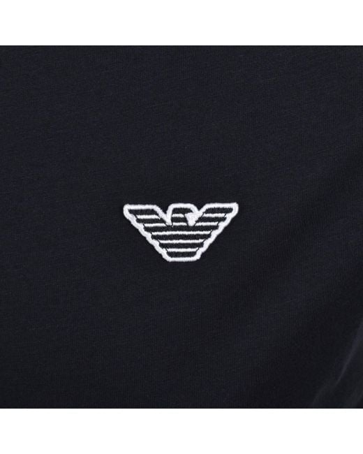 Armani Black Emporio Logo T Shirt for men