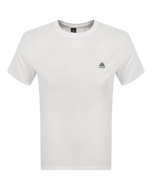 Moose Knuckles White Crescent T Shirt for men