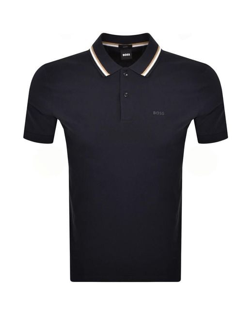 BOSS BUSINESS Blue Boss Penrose 38 Polo T Shirt for men