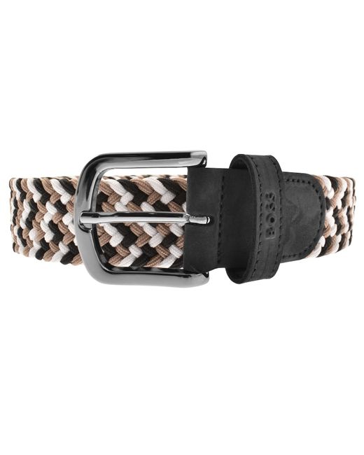 BOSS BUSINESS Black Boss Sash Woven Belt for men