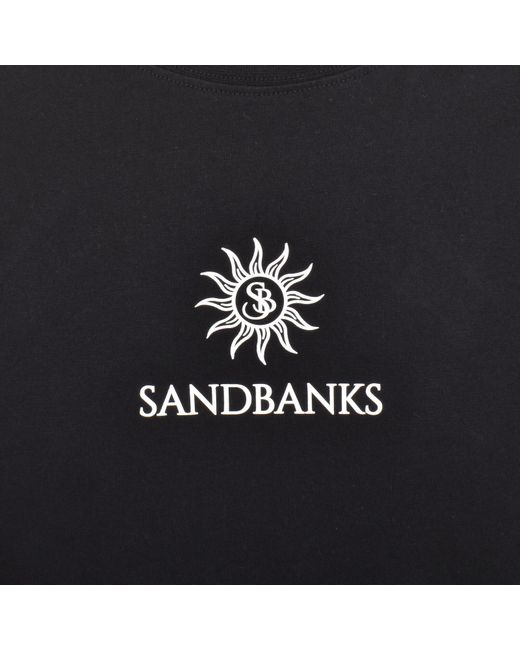 Sandbanks Black Tipped Logo T Shirt for men