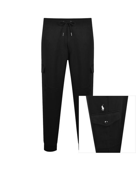 Ralph Lauren Black Cargo Joggers for men