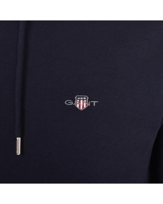 Gant Blue Regular Shield Hoodie for men
