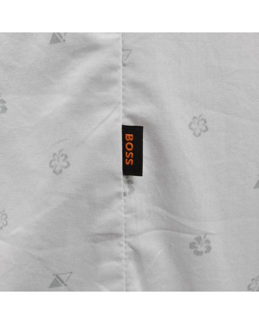 Boss Gray Boss Rash 2 Patterned Shirt for men