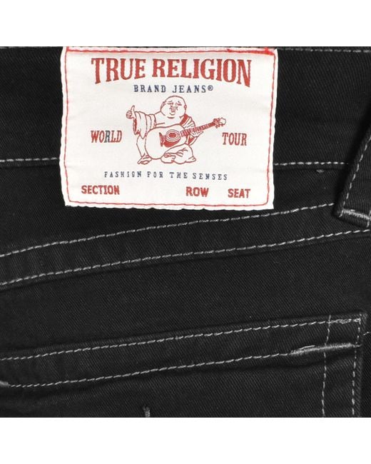 True Religion Black Ricky Flap Jeans for men