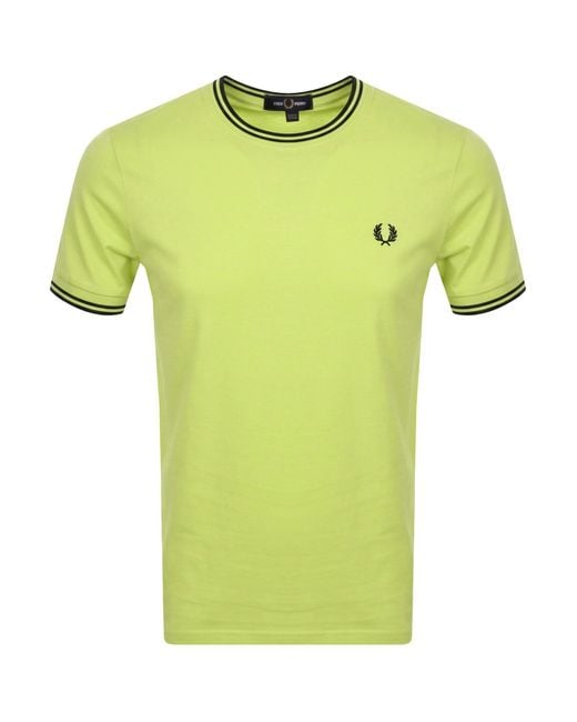 Fred Perry Green Twin Tipped T Shirt for men