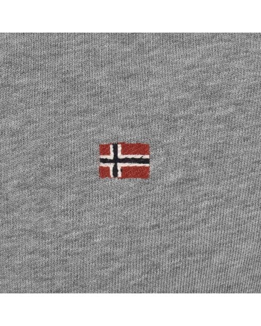 Napapijri Gray Balis Hoodie for men