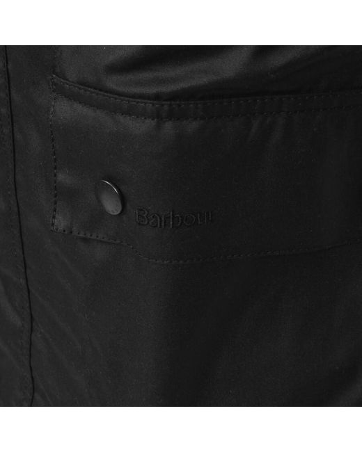 Barbour Black Ashby Wax Jacket for men