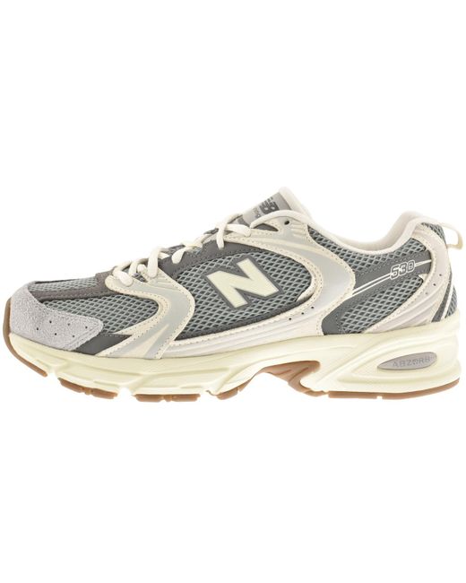 New Balance White 530 Trainers Rain Cloud for men