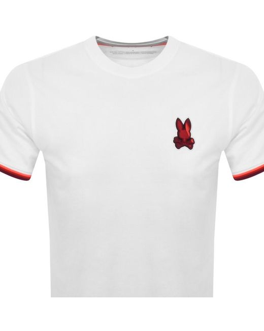 Psycho Bunny White Apple Valley T Shirt for men