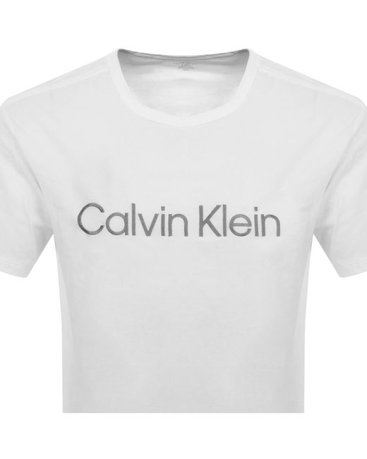 Calvin Klein White Lounge Logo T Shirt for men