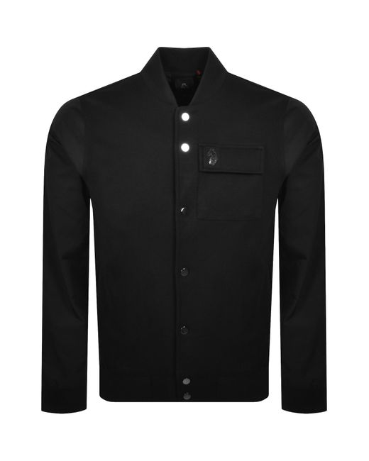 Luke 1977 Black Chief Felt Badge Bomber Jacket for men