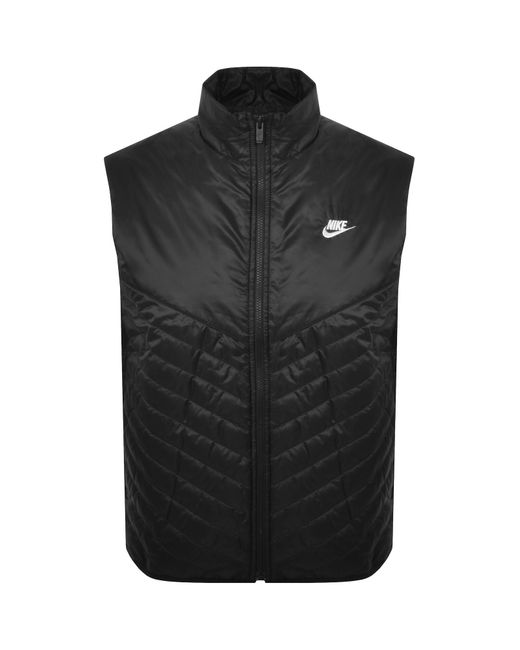 Nike Black Windrunner Midweight Gilet for men