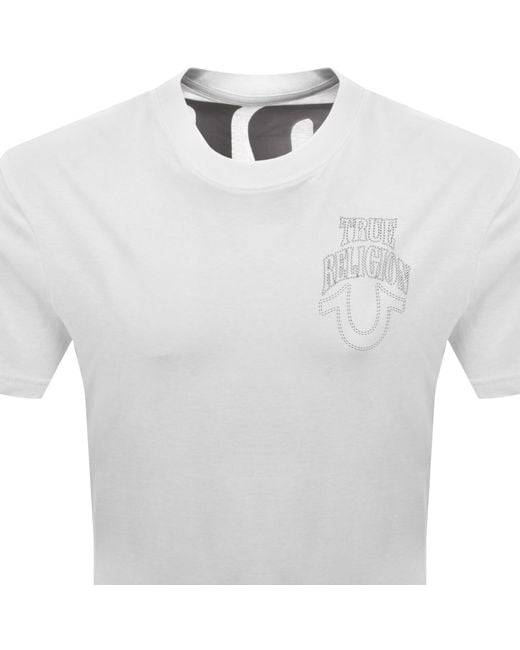 True Religion White No 1 Buddha T Shirt Optic for men