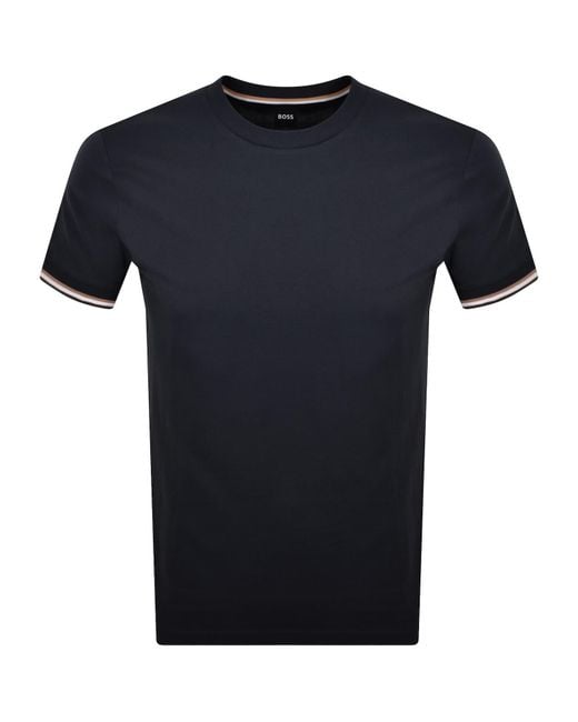 BOSS BUSINESS Blue Boss Thompson 04 Jersey T Shirt for men
