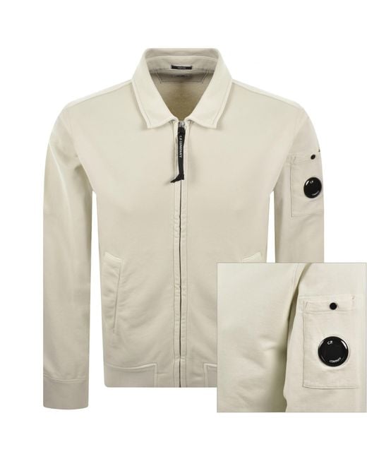 C P Company Natural Cp Company Open Sweatshirt for men