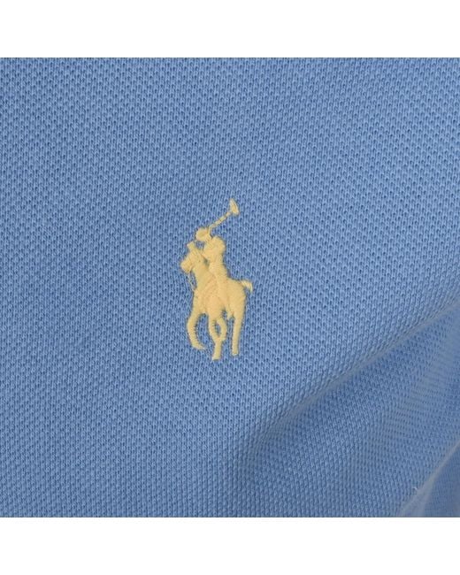 Ralph Lauren Blue Custom Slim Polo T Shirt for men