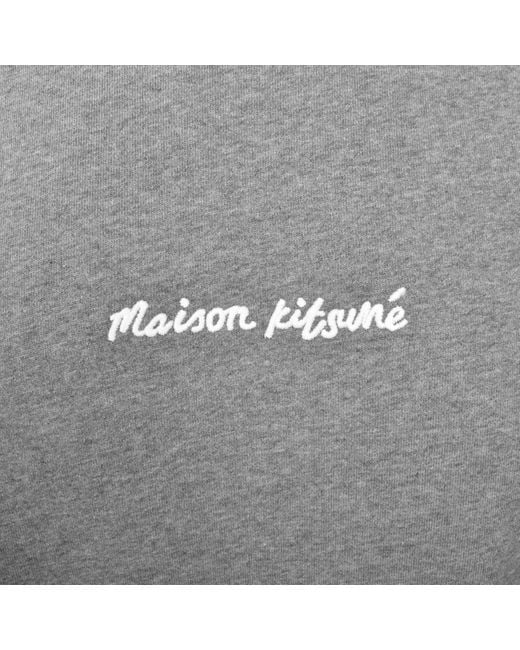 Maison Kitsuné Gray Oversize Raglan Sweatshirt for men