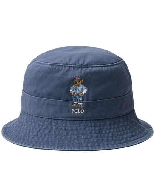 Ralph Lauren Blue Loft Bucket Hat for men