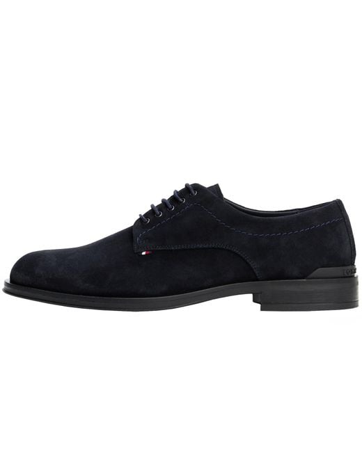 Tommy Hilfiger Black Suede Derby Shoes for men