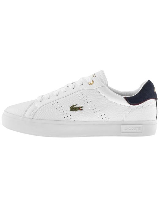Lacoste Leather Powercourt 2.0 Trainers in White for Men | Lyst UK