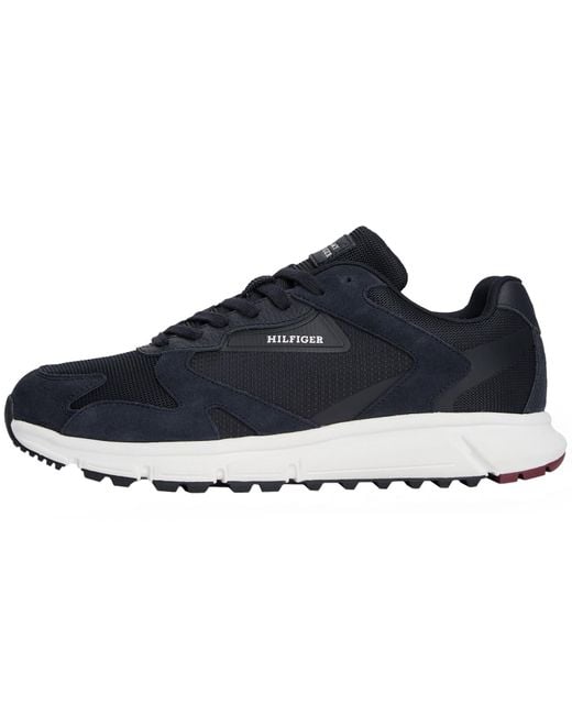 Tommy Hilfiger Blue Runner Mix Trainers for men