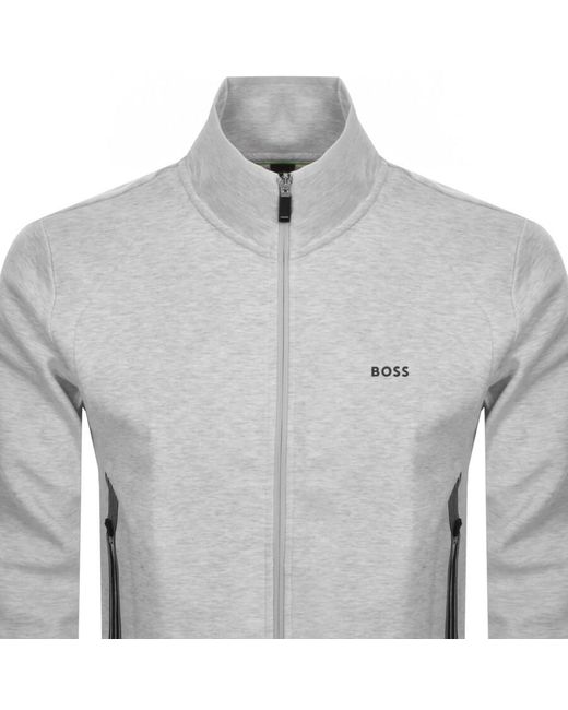 Boss Gray Boss Skaz 1 Full Zip Sweatshirt for men
