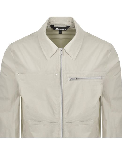 Moose Knuckles Gray Top Flight Overshirt for men