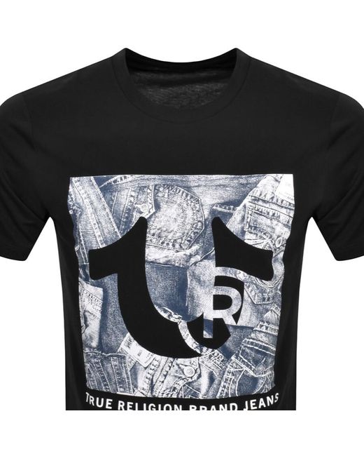 True Religion Black Jeans Registered T Shirt for men