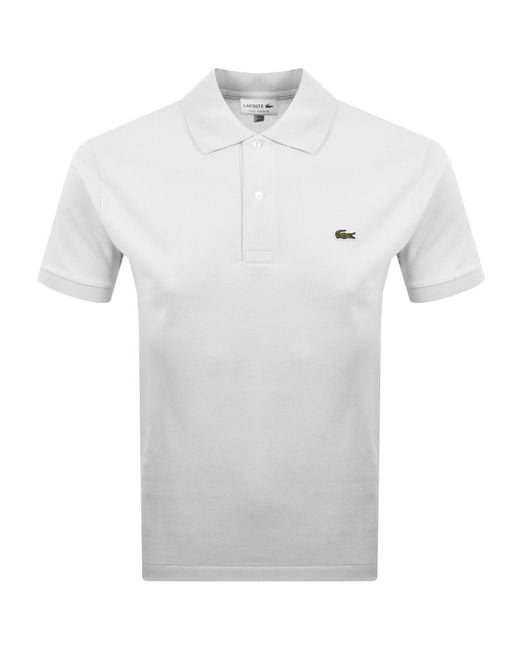 Lacoste White Short Sleeved Polo T Shirt for men