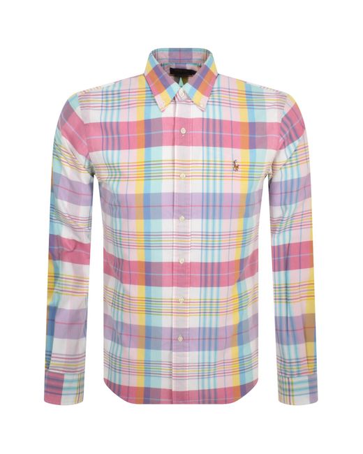 Ralph Lauren Pink Long Sleeve Shirt for men