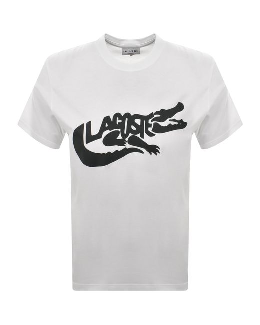 Lacoste Gray Crew Neck T Shirt for men
