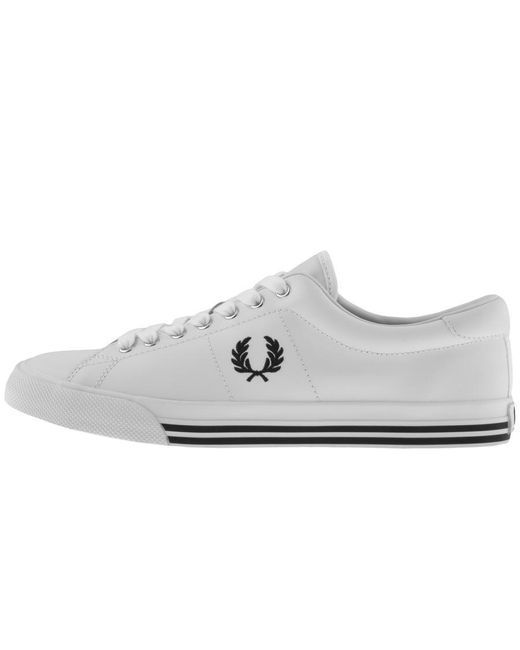 Fred Perry Underspin Leather Trainers in White for Men | Lyst