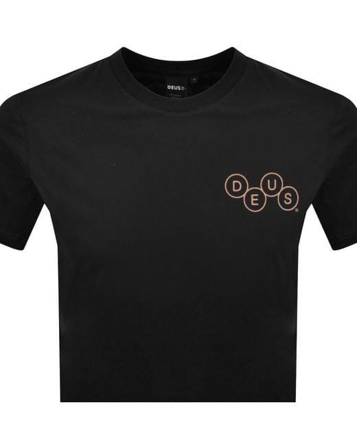 Deus Ex Machina Black Mechanism T Shirt for men