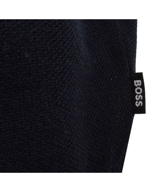 BOSS BUSINESS Black Boss H Jianluca Knit T Shirt Dark for men