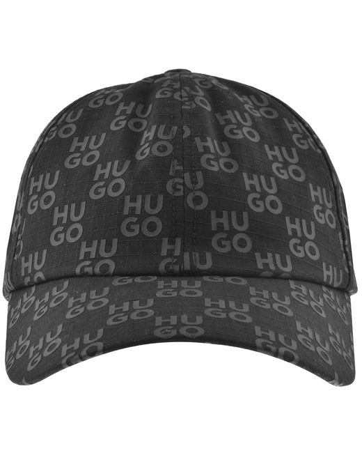 HUGO Gray Ripstop Logo Cap for men