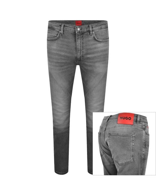 HUGO Gray 734 Extra Slim Jeans for men