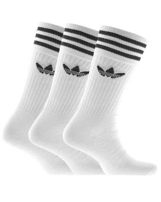 adidas solid crew 3 pack